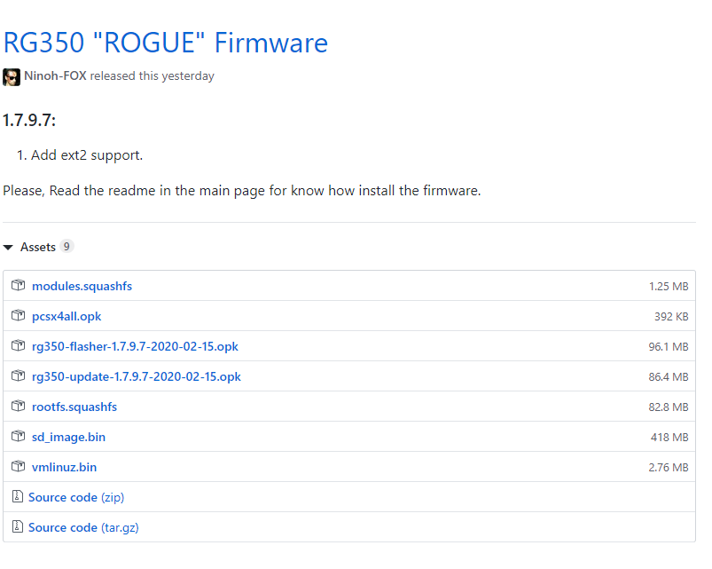 RG350　Rogue　cfwダウンロード