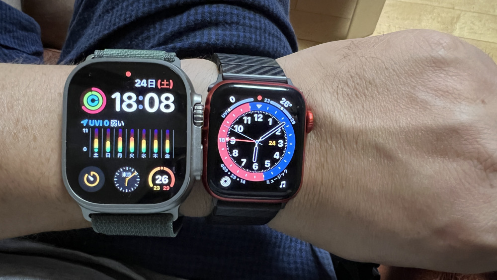 Apple Watch Ultra 　シリーズ６との比較