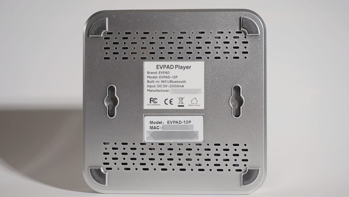 EVPAD 12Pの底面