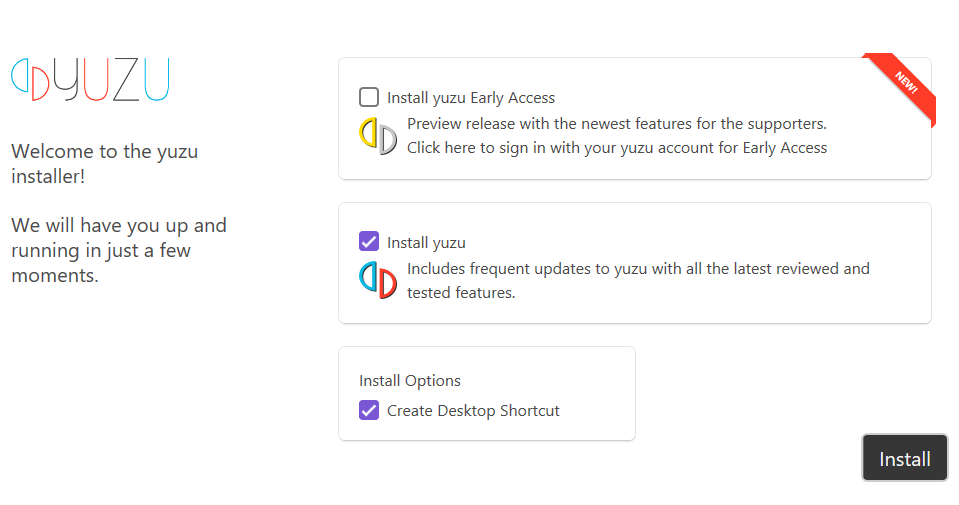 YUZUインストール